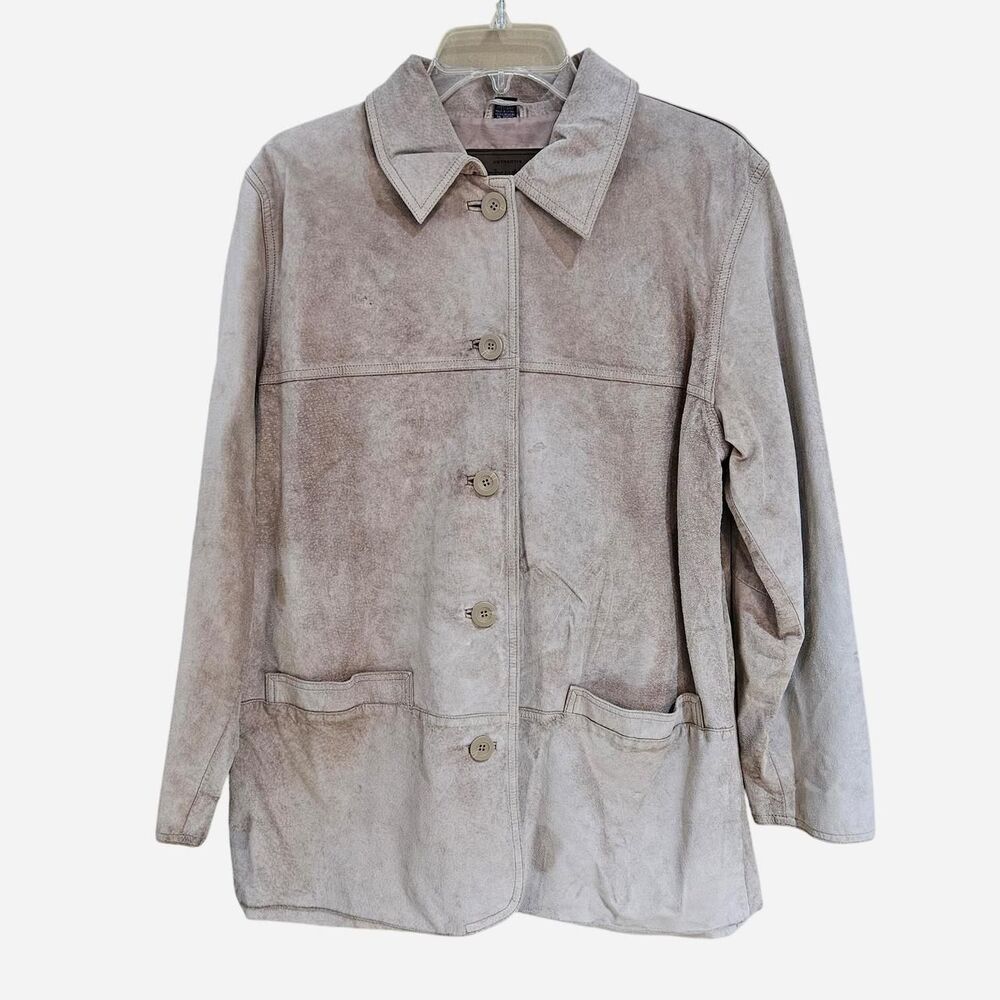 90s y2k boho western beige suede leather jacket